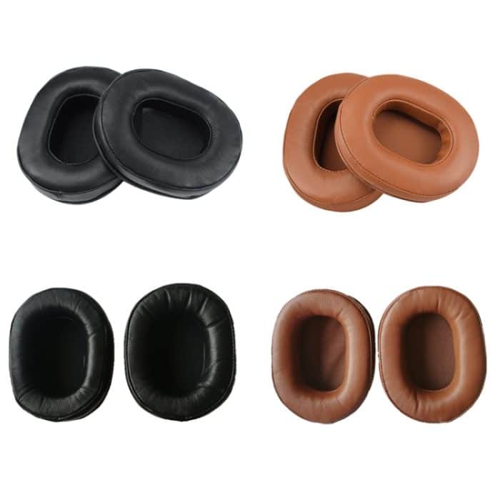 1 Paar Schaumstoff-Ohrenschützer für Audio-Technica ATH-M50 / M40 / M50X / MSR7, Sheepskin-Black, Goatskin-Brown, Sheepskin-Khaki, Goatskin-Black – Bild 2