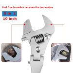 10-Zoll-Multifunktions-Klappratschenschlüssel mit Schüttelkopf, Badezimmerschlüssel, 10 Inch Folding Wrench – Bild 5