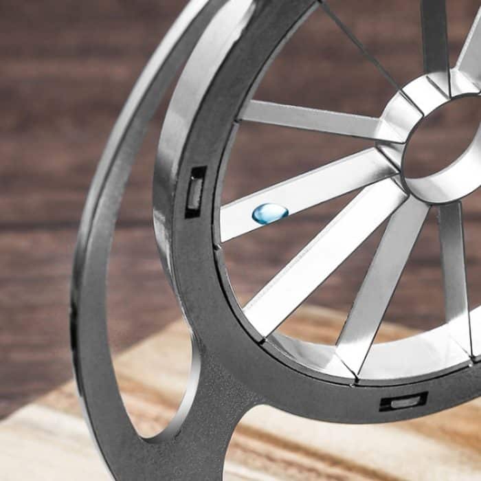 Runder Apfelschneider, Fruchtteiler aus Edelstahl, 8 Cut (Blue), 12 Cuts (Blue) – Bild 2