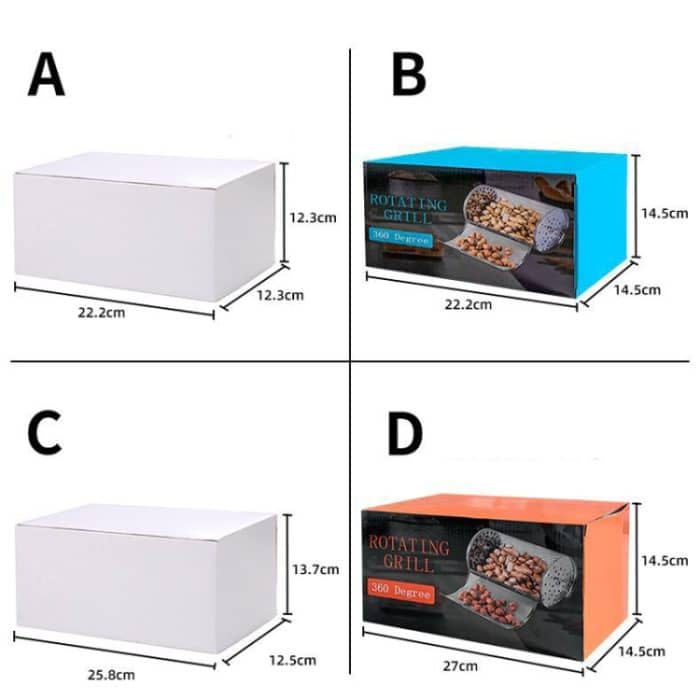 Edelstahl-Bratkäfig, Ofen, Erdnusskastanienkäfig, A Type 12 x18cm, B Type 14 x18cm, C Type 12 x 23cm, D Type 14 x 23cm – Bild 7