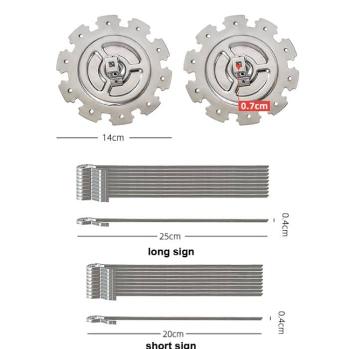 Luftfritteuse, elektrischer Ofen, Lammspießgrill, Long 25cm, Short 20cm – Bild 3