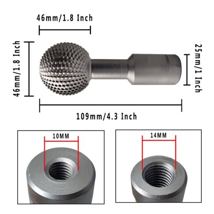 Sphärisches Holzrillenschnitzmesser, 10mm, 14mm – Bild 3
