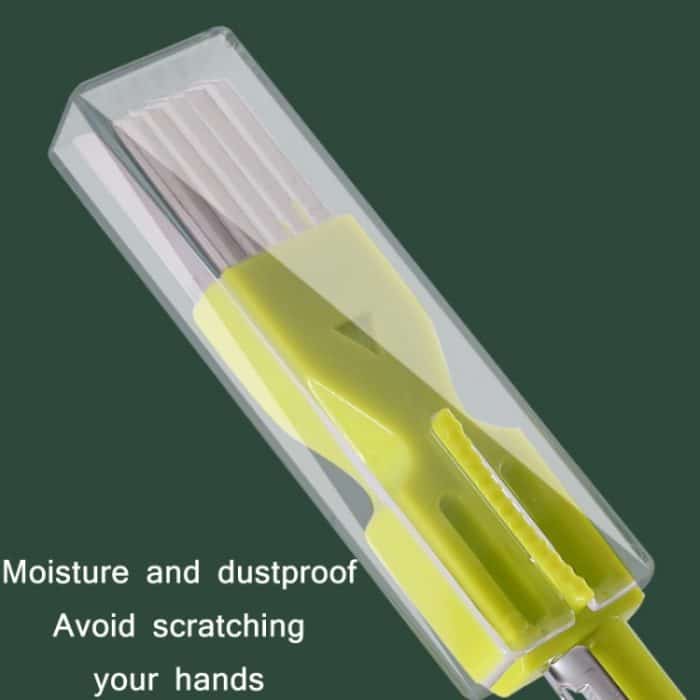 5-teiliger multifunktionaler grüner Zwiebelschäler für die Küche zu Hause, Green, Yellow, Orange – Bild 3