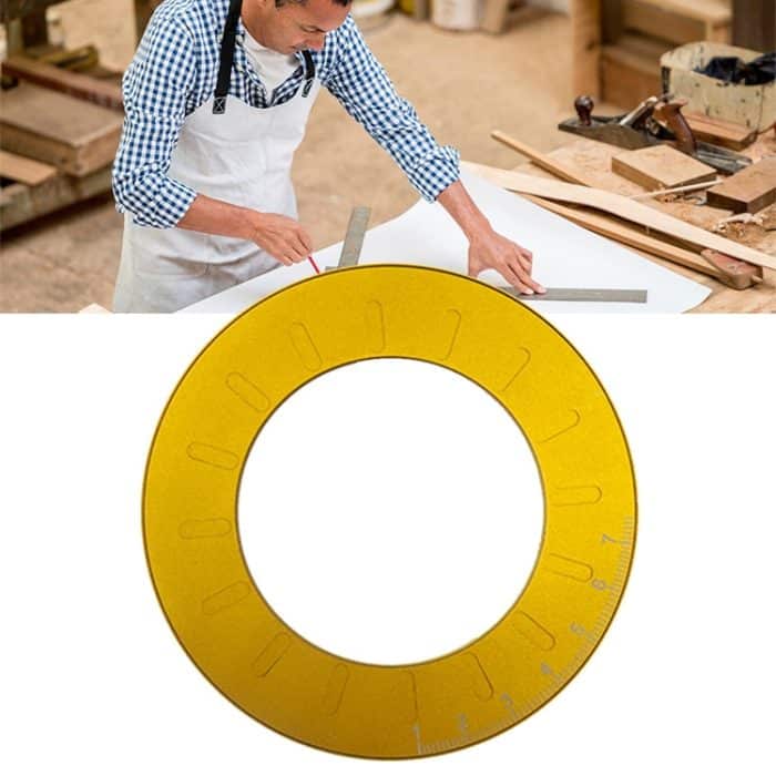 TBD0602018701A.jpg Drehbares Rundlineal aus Edelstahl, Round Ruler – Bild 1