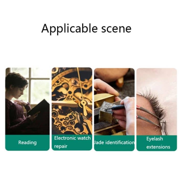 11537DC 1.5x / 2,5x / 3,5x / 5x wiederaufladbare LED-Lichtglas-Lupe – Bild 6