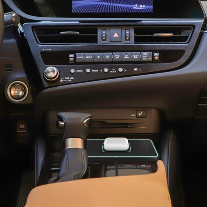 C1-PRO 2-in-1-Auto-Wireless-Charging-Anti-Rutsch-Pad mit Leuchtfunktion für AirPods / iPhone, C1PRO Black – Bild 5