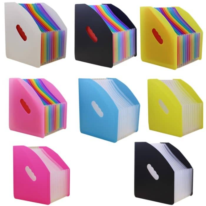 Stehender Orgelclip für Studententestpapier-Aufbewahrungsclip, Black Surface (Rainbow Inner Page), White Surface (Rainbow Inner Page), Blue Surface(White Inner Page), Red Surface (White Inner Page), Yellow Surface (White Inner Page)... – Bild 2