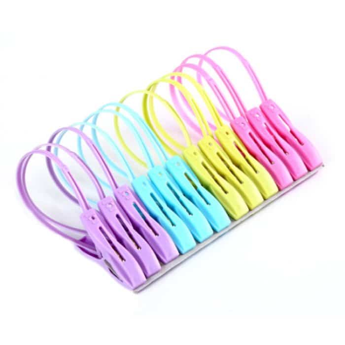 6 Packungen Multifunktionale Kunststoff winddichte Quiltgenkleidungssockenclip – Bild 1