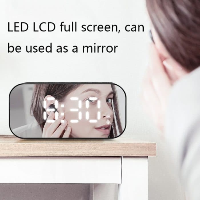 Havit M3 Subwoofer Mini-Spiegeluhr Bluetooth-Lautsprecher, Spsc:, 1200mAh (Black）, 1200mAh (White), 2200mAh (Black), 2200mAh (White) – Bild 4