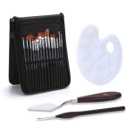 19 Stück/Set Nylon-Haarölbürste mit Stoffbeutel-Set, 19 PCS/Set Oil Brush Set – Bild 2