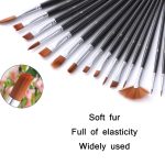 19 Stück/Set Nylon-Haarölbürste mit Stoffbeutel-Set, 19 PCS/Set Oil Brush Set – Bild 5