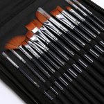 19 Stück/Set Nylon-Haarölbürste mit Stoffbeutel-Set, 19 PCS/Set Oil Brush Set – Bild 6