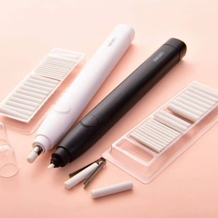 Deli 71107 Elektrischer Radiergummi Art kann den Kerngummikern ersetzen, Black Shell, White Shell – Bild 2