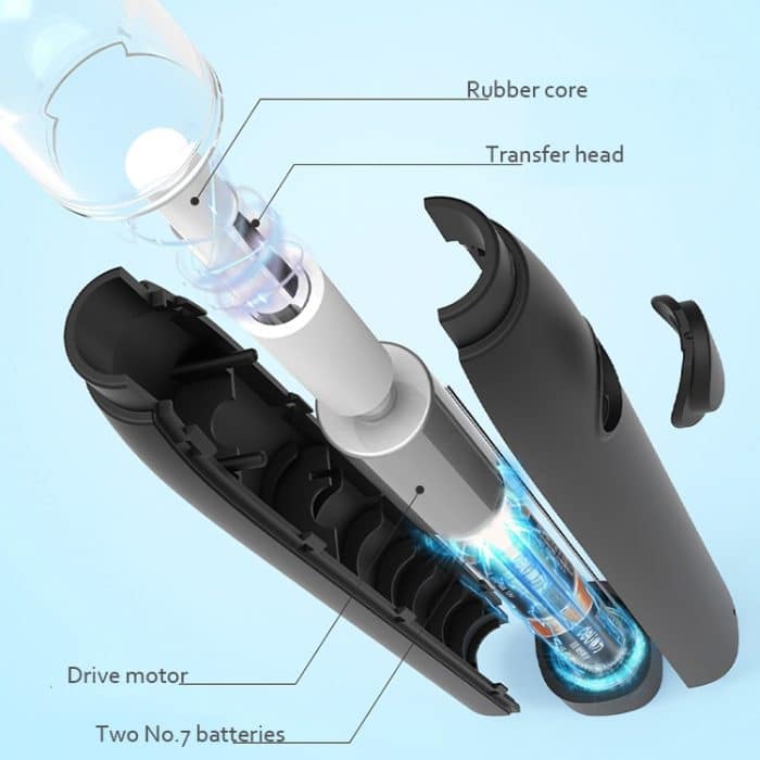 Deli 71107 Elektrischer Radiergummi Art kann den Kerngummikern ersetzen, Black Shell, White Shell – Bild 5