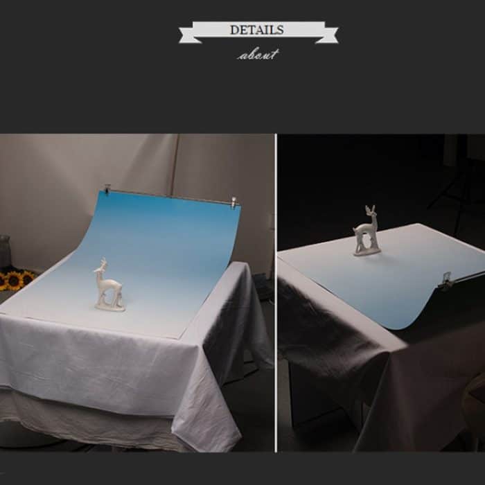 54 x 83 cm großes, doppelseitiges Morandi-Film-Foto-Requisiten-Hintergrundpapier mit Farbverlauf, Red / Gold Brown, Blue /Green, Deep Gray / Light Gray – Bild 6