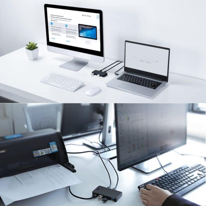 USB3.0 4-in-1-Computer-Drucker-Sharing – Bild 5