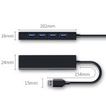 4 x USB 2.0-Ports, HUB-Konverter, Kabellänge: 15 cm, Stil:, Without Light Bar, With Light Bar Black, With Light Bar White – Bild 3
