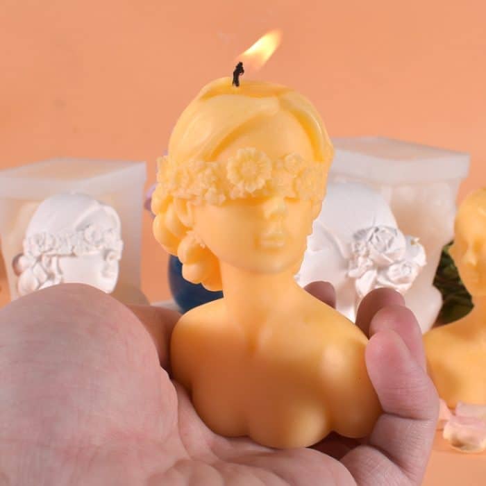 Aromatherapie-Gipsform, Rose, Schönheitskerze, Silikonform, Stil:, Cover Eyes, Close Eyes – Bild 5