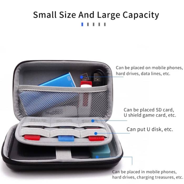 CHKJOK GH1805 EVA Mobile Festplatte Anti-Druck-Hartschalentasche, GH1805 Black, GH1805 Blue, GH1805 Red – Bild 4