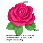 2 Stück große Rosenblüten-handgemachte Seifen-Silikonform, Big Rose Mold – Bild 3