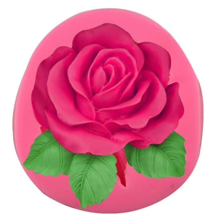 2 Stück große Rosenblüten-handgemachte Seifen-Silikonform, Big Rose Mold – Bild 5