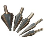 Pagodenbohrer, Hochgeschwindigkeits-Stahlöffner, dreieckiger Griff, Treppenbohrer, 5 In 1 / Set Stairs Drill Bit – Bild 2