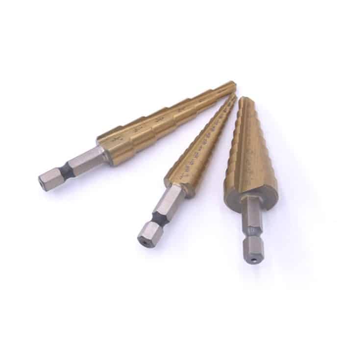 3-in-1-Sechskantschaft-Stufenbohrer, Schnellarbeitsstahl-Werkzeug zum Öffnen des hinteren Lochs, 3 In 1 / Set Hexagonal Shank Step Drill – Bild 4