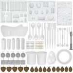 129 in 1 Mal Edelstein Halskette Anhänger Kristall Epoxidharz Silikonform Set
