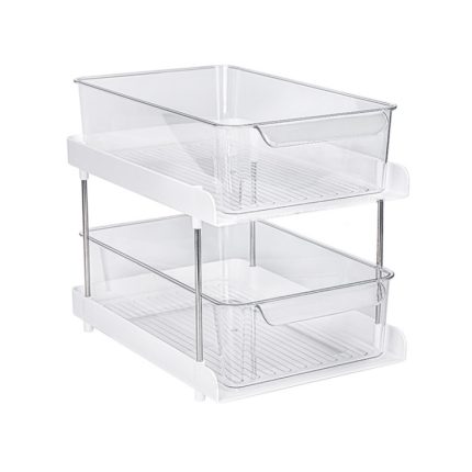 Transparentes Aufbewahrungsregal für Waschbecken-Hautpflegeprodukte, Spezifikation:, Double Layers, Three Layers