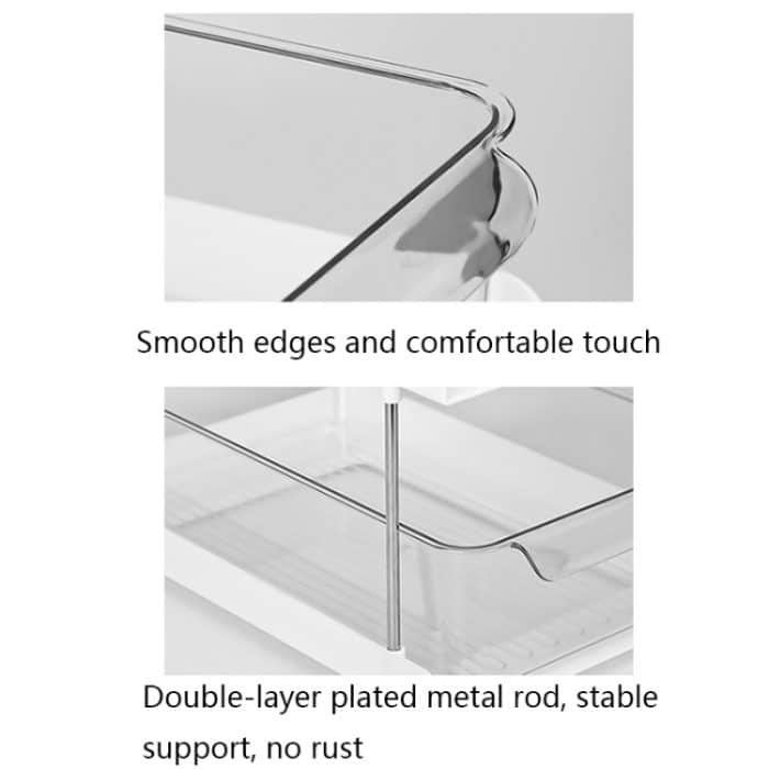 Transparentes Aufbewahrungsregal für Waschbecken-Hautpflegeprodukte, Spezifikation:, Double Layers, Three Layers – Bild 7