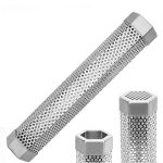 12-Zoll-Grillbox aus geräuchertem Rohr aus Edelstahl 304 für den Außenbereich, Kalträucherbox, Stil:, Only Tube, Tube + Brush + Hook – Bild 2