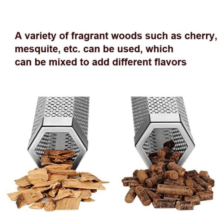 12-Zoll-Grillbox aus geräuchertem Rohr aus Edelstahl 304 für den Außenbereich, Kalträucherbox, Stil:, Only Tube, Tube + Brush + Hook – Bild 4