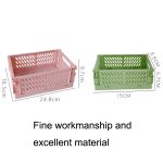 3 Stück faltbare Kunststoff-Aufbewahrungsbox für Studenten-Desktop-Organizer, Größe:, Small (Green), Small (Light Blue), Small (Yellow), Small (Pink), Large (Light Yellow), Large (Light Pink), Large (Lake Blue), Large (White) – Bild 3