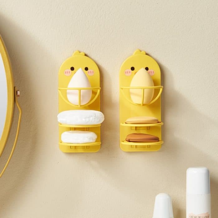 4 Stück Beauty Egg Powder Puff Wandmontiertes Multifunktionsregal, Powder Puff Wall Mounted – Bild 2