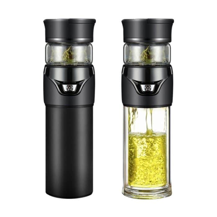 101–500 ml Isolierbecher, Tee-Wasser-Trennung, Teetasse, Stil:, Stainless Steel  Black, Stainless Steel  Coffee, Stainless Steel  Gray, Black+Gift Box, Coffee+Gift Box, Gray+Gift Box, Glass Black+Gift Box, Glass Coffee+Gift Box, Glass Gray+Gift Box... – Bild 3