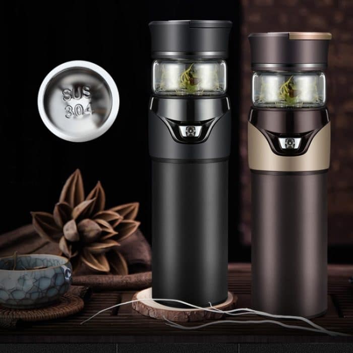 101–500 ml Isolierbecher, Tee-Wasser-Trennung, Teetasse, Stil:, Stainless Steel  Black, Stainless Steel  Coffee, Stainless Steel  Gray, Black+Gift Box, Coffee+Gift Box, Gray+Gift Box, Glass Black+Gift Box, Glass Coffee+Gift Box, Glass Gray+Gift Box... – Bild 4