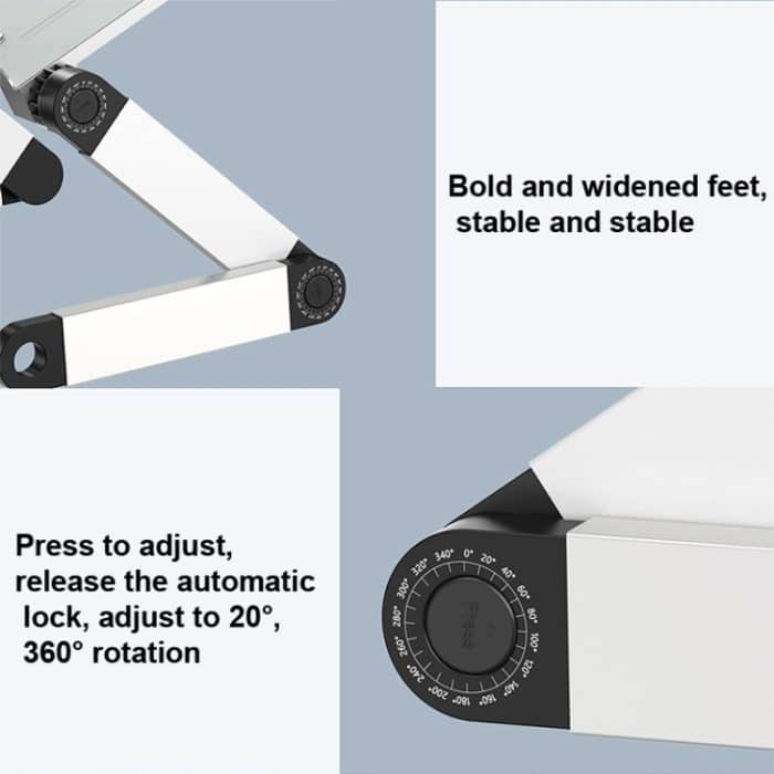L03 Verstellbarer, anhebbarer Leseständer, Buchhalter, Laptop-Ständer, Stil:, Double Section Black, Double Section White, Single Section Black, Single Section White – Bild 4