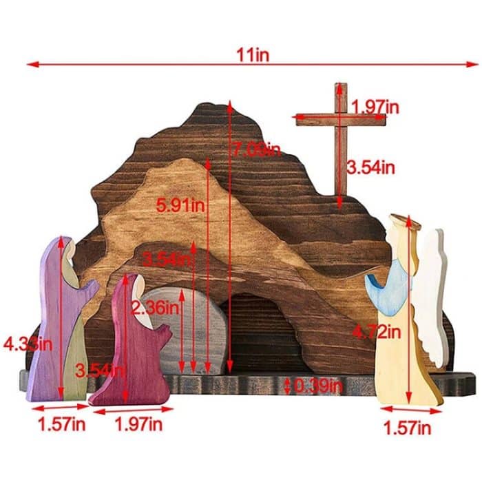 Ostern-Szene Hölzerne Dekoration Party Dekorationen Kinder Geschenk Spielzeug – Bild 3