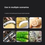 2 Sätze 4 in 1 Edelstahl Ananasmesser Fruchtmesser Zuckerrohrschäler – Bild 2