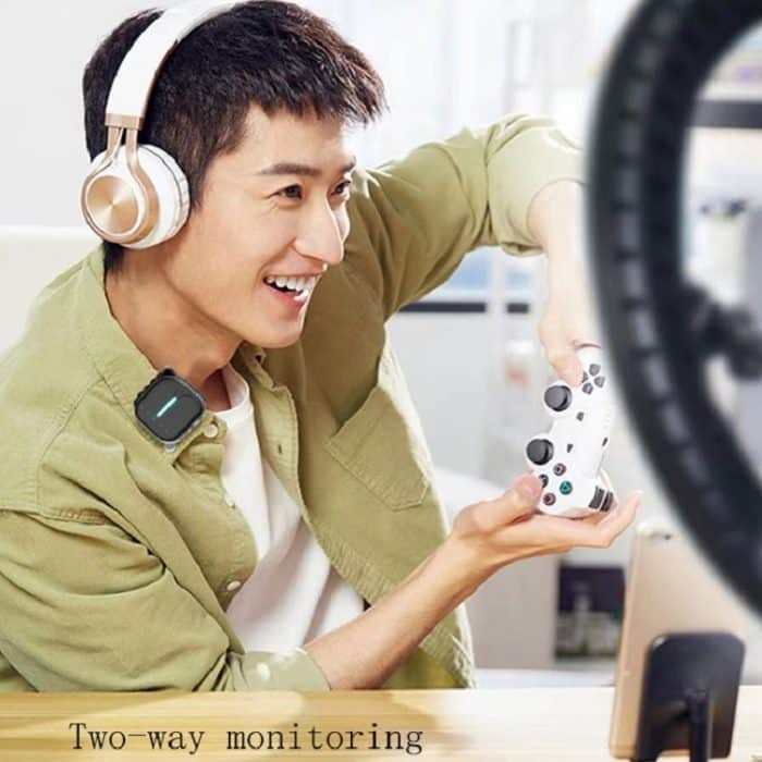 Professionelles kabelloses Lavalier-Mikrofon mit Geräuschunterdrückung für den Außenbereich, Type-C, Type-C+Apple Adapter, Type-C+External Microphone, Type-C+Apple Adapter+External Microphone – Bild 7