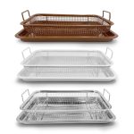 Backform aus Edelstahl zum Backen im Ofen, Öl aus der Form abtropfen lassen, Square Bronze, Square White, Square Stainless Steel, Round Bronze, Round White, Round Stainless Steel – Bild 2