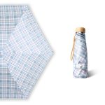 Fünffach-Gitterschirm, schwarzer Kleber, Sonne und Regen, Taschenkapselschirm mit doppeltem Verwendungszweck