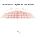 Fünffach-Gitterschirm, schwarzer Kleber, Sonne und Regen, Taschenkapselschirm mit doppeltem Verwendungszweck – Bild 5