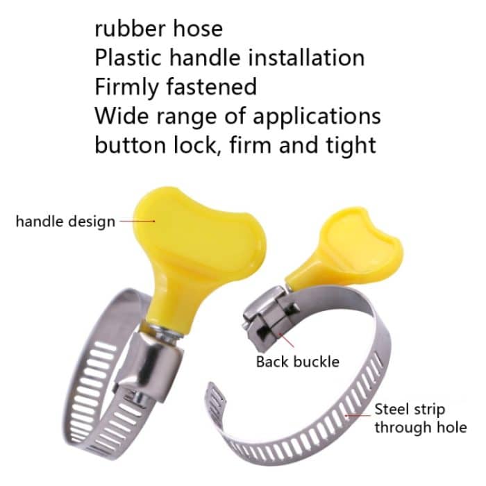 50 stücke Kunststoffgriff Edelstahl Halsklemme Schnalle Wasserleitung Klemme – Bild 4