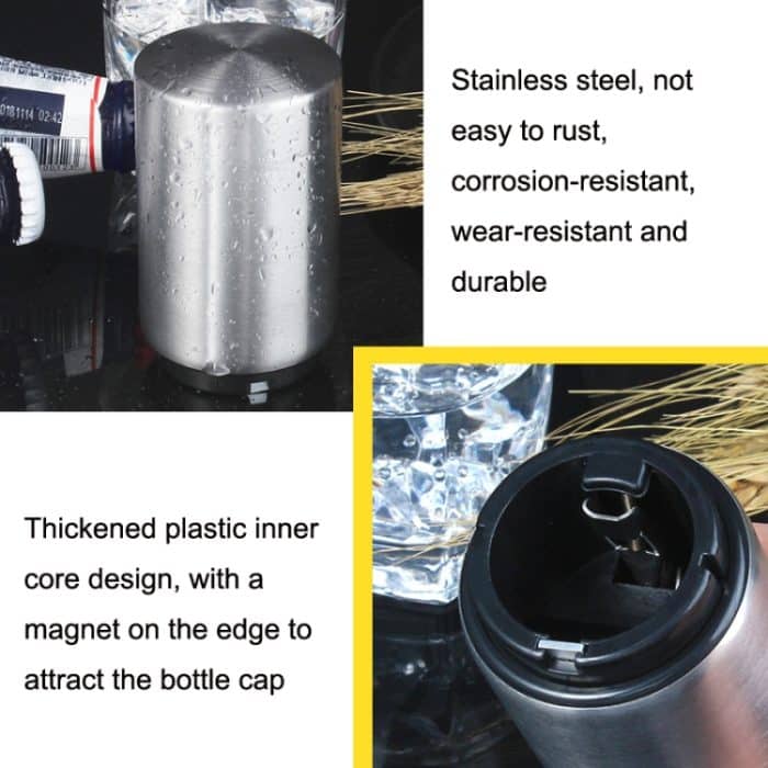 Edelstahl Automatiköffner Wein Blech BAR Flaschenöffner Bier Flaschenöffner-Wand – Bild 4