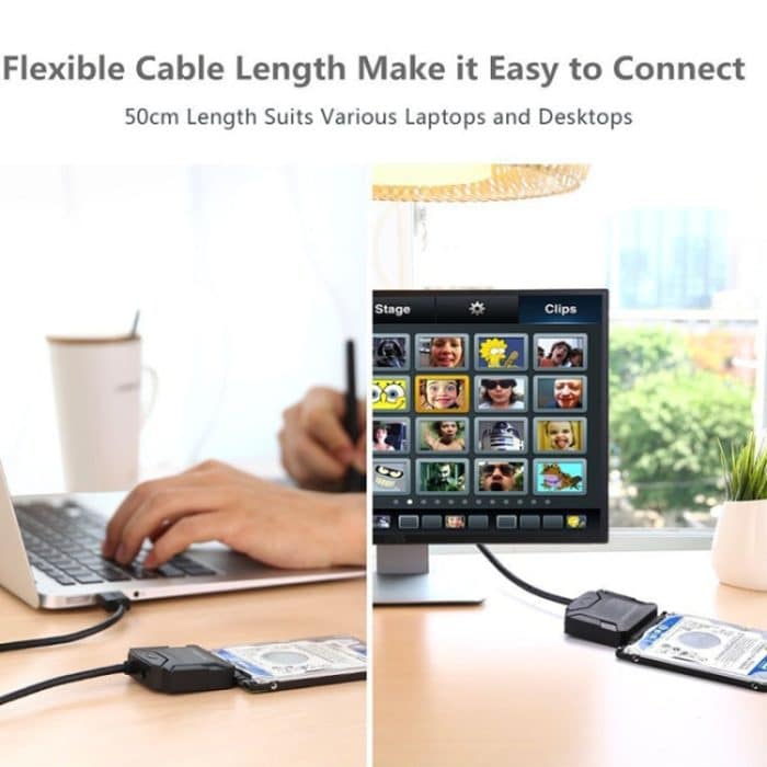 SATA-zu-USB3.0-Easy-Drive-Kabel Externes 2,5/3,5-Zoll-Festplattenadapterkabel – Bild 6