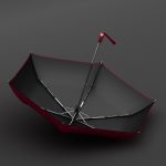 Hellschwarzer Sunside Anti-UV-Regen- oder Sonnenschein-Regenschirm mit Kleber – Bild 4