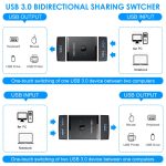 T25 2-in-1-USB3.0-Bidirektional-Switch-Drucker-Sharing-Splitter – Bild 6