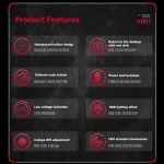 FMOUSE X801 8 Tasten 1600DPI hohl leuchtende Gaming-Büromaus, Stil:, Black Wireless Rechargeable, White Wireless Rechargeable, Black Wired, White Wired – Bild 3