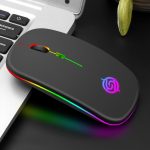 K-Snake BM110 kabellose Bluetooth-Maus mit RGB-Lichteffekt, Black, Silver, White, Rose Gold